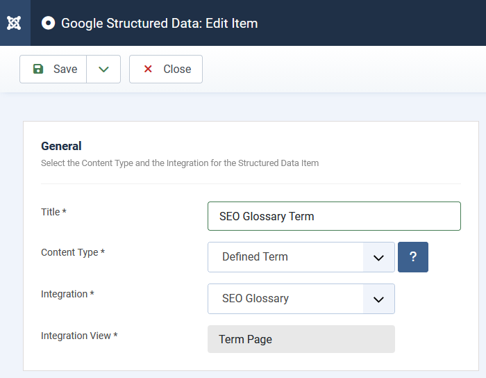 GSD SEO Glossary New Item