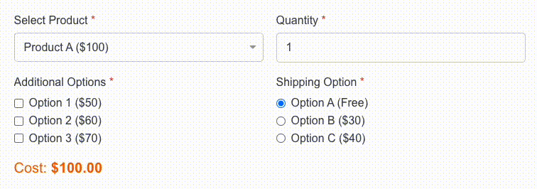 joomla forms calculations 2