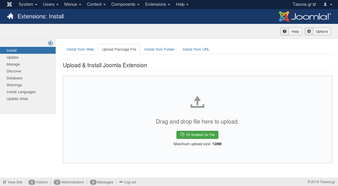 joomla install