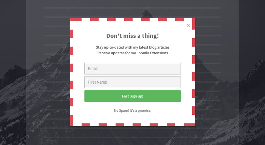 Joomla Optin Popup