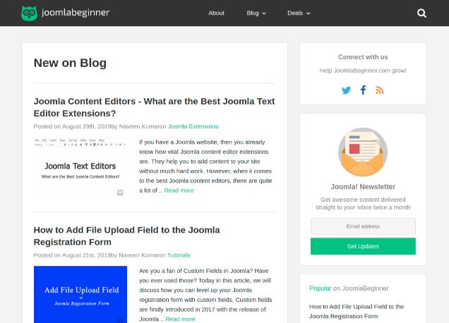JoomlaBeginner.com - Free Joomla Tutorials