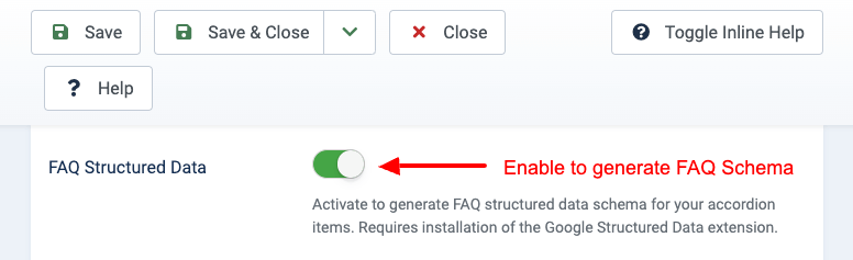 Smile Pack Åccordion Module - Enable FAQ Schema