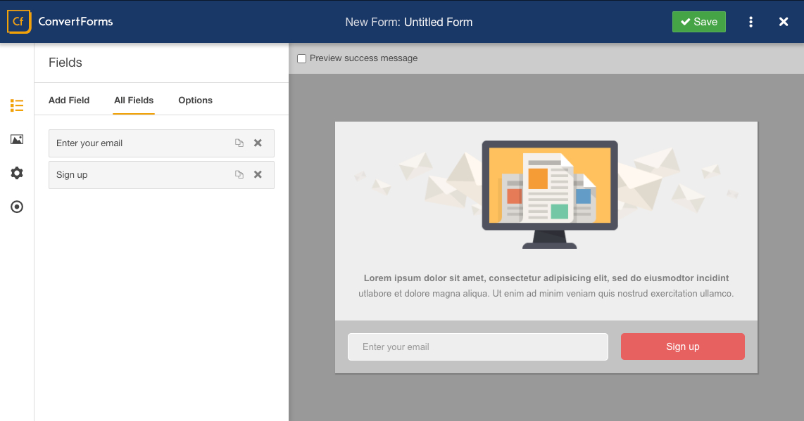 Using the Form Builder