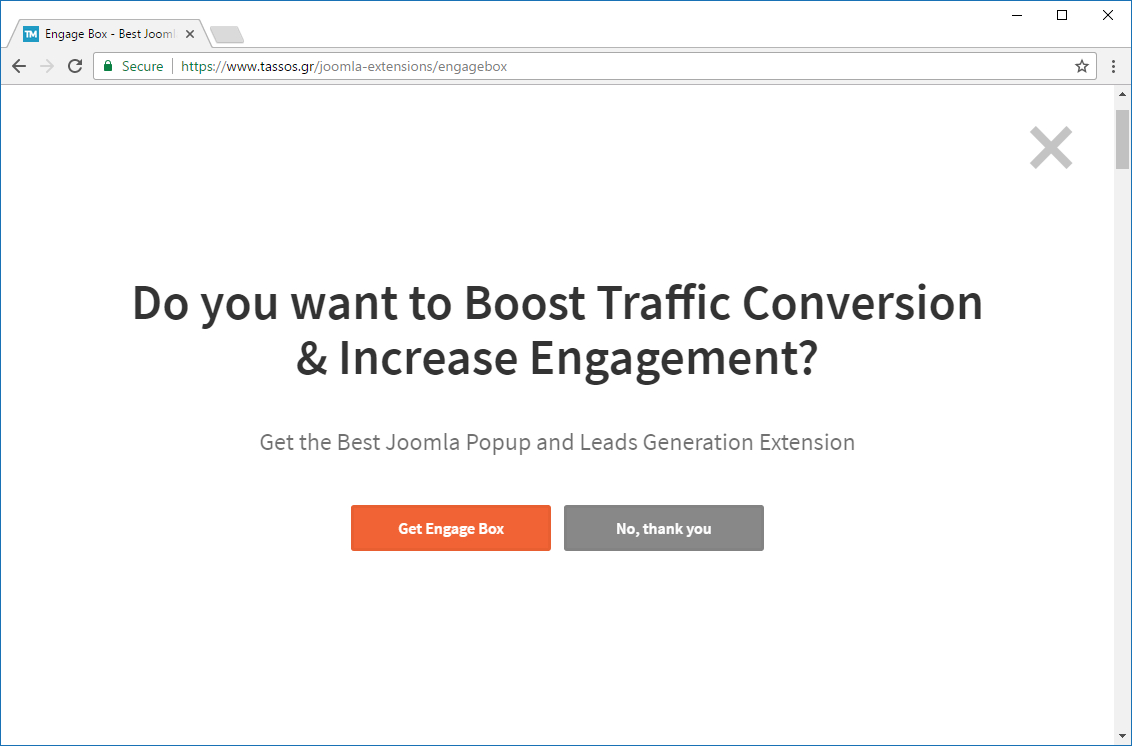 Create fullscreen message popup