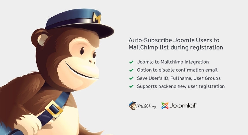 Joomla Extensions - MailChimp Auto-Subscribe Joomla Extensions - MailChimp Auto-Subscribe